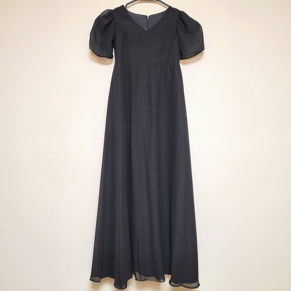 ✨️Girls | M | Elegant Formal Floor-Length Bridesmaids Dress | Black